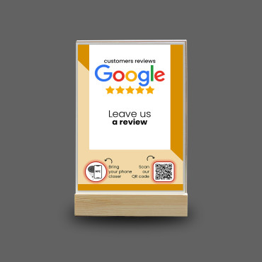 Google NFC un QR kods stends (divpusējs)
