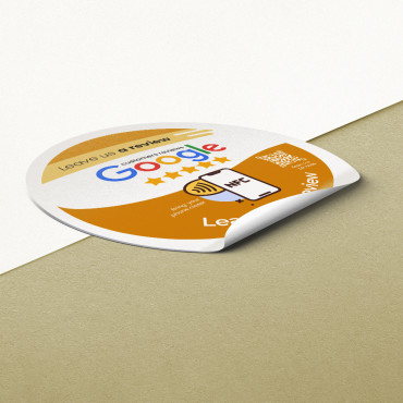 Nalepka Povezava Google NFC in QR koda za steno, pult, POS in izložbo