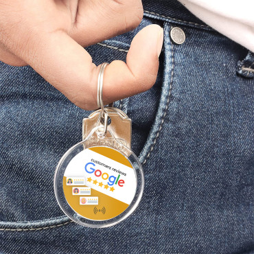 Dvostrano povezani Google klijent recenzira NFC privjesak za ključeve