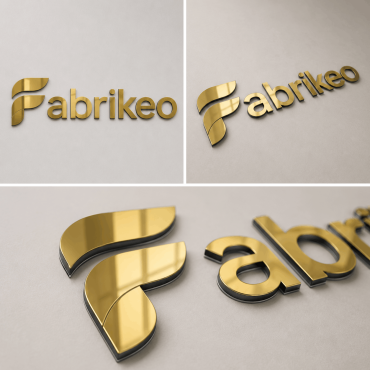 Skiltlogo i gullspeil Dibond