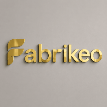 Butiksskylt med logo i guldspegel-dibond