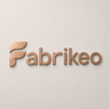 Logotipo em dibond de cobre escovado com acabamento contemporâneo