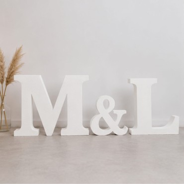 Lettres de mariage géantes en polystyrène