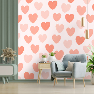 Prepasted Wallpaper - Heart Pattern
