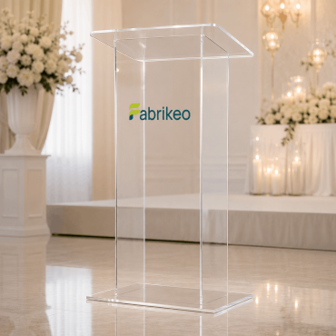 Custom plexiglass lectern