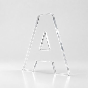 Letters in transparant plexiglas