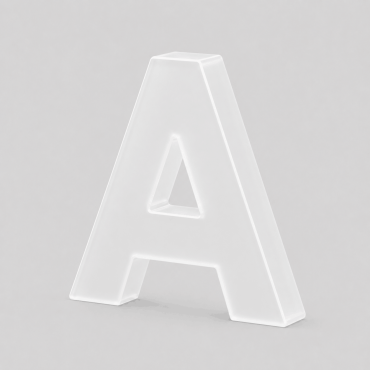 White opal plexiglass letters