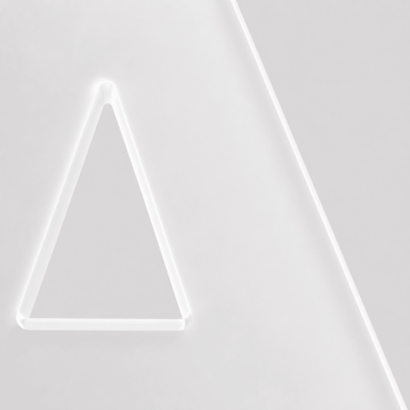 Letters in white opal plexiglass