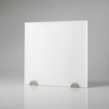 Plaque de plexiglass blanc opale sur mesure - présentation studio