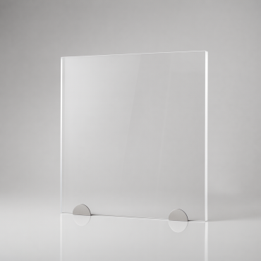 Plaque de plexiglass transparent sur mesure - présentation studio