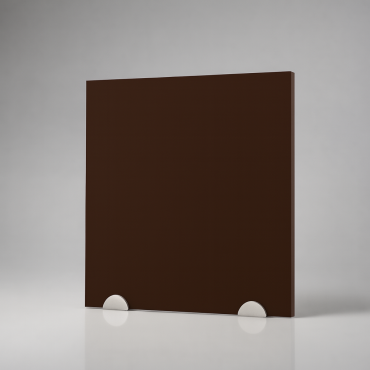 Plaque de plexiglas marron sur mesure - présentation studio