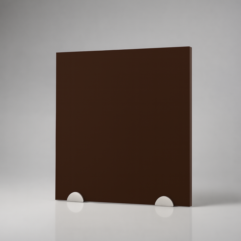Plaque de plexiglas marron sur mesure - présentation studio