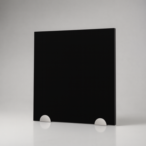 Plaque de plexiglas noir sur mesure - présentation studio