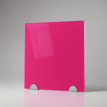 Plaque de plexiglas fuchsia sur mesure - présentation studio