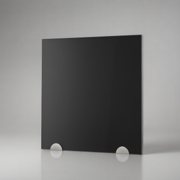 Plaque de Plexiglas miroir gris foncé sur mesure - présentation studio