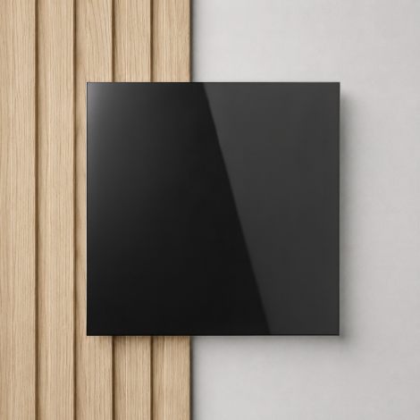 Plaque de Plexiglas miroir gris foncé sur mesure - présentation murale