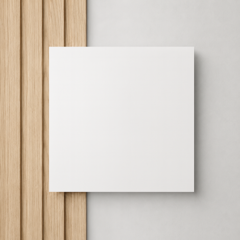 Plaque de PVC blanc sur mesure - présentation murale