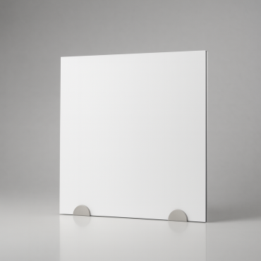 Plaque en dibond blanc sur mesure - présentation studio