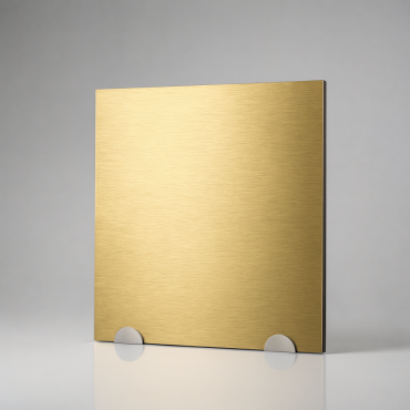 Plaque en Dibond Or Brossé sur mesure - présentation studio