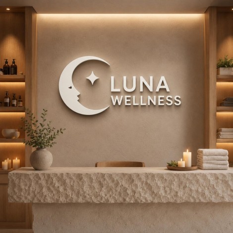 Detalhe do acabamento liso e contornos nítidos do logotipo