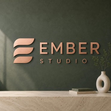 Enseigne Logo en dibond brossé cuivre