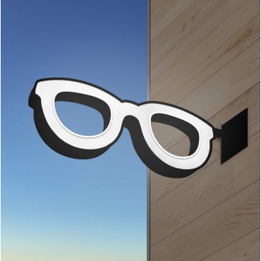 Enseigne drapeau « lunettes » pour magasin d’optique
