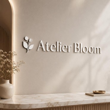 Bela Dibond tabla nameščena na temni steni za močen kontrast.