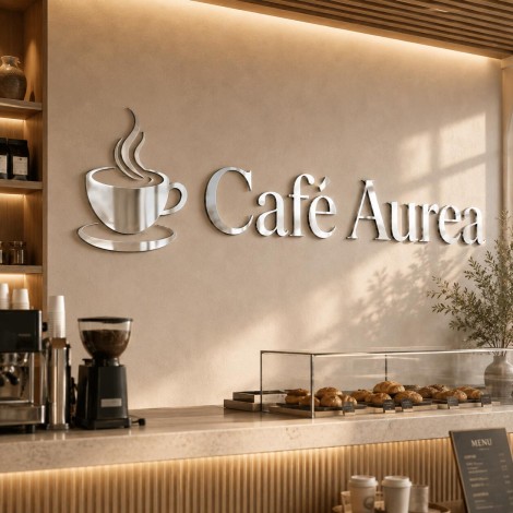 Exemplo de aplicação em fachada comercial com contraste elegante