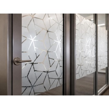 Mattiertes Glas mit maßgeschneidertem geometrischem Muster für Fenster