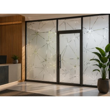 Frosted Decorative Film with Geometric Pattern