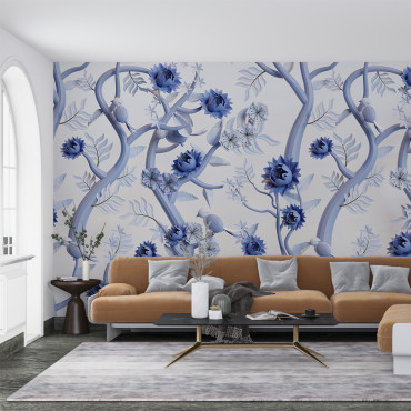 Papier peint pré-encollé - Fleurs Pivoines
