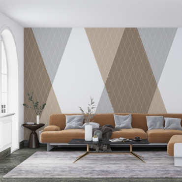 Forhåndslimt tapet - diamantgeometrisk mønster