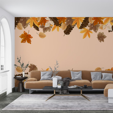 Vorgeklebte Tapete - Aquarell-Herbst-Hintergrund