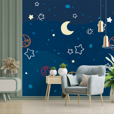 Carta da parati preincollata - Mockup della camera da letto