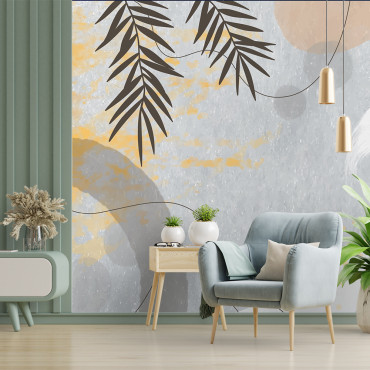 Förklistrad tapet - Palm Leaf