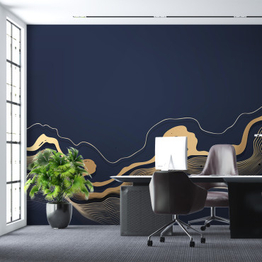 Pre-pasted wallpaper - Marble in wave form